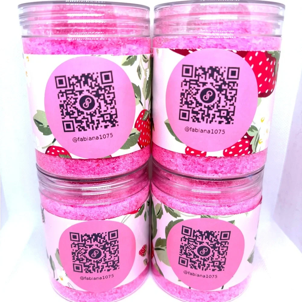 Strawberry Bath Salts * Handcrafted Organic Essential Oils Non Toxic Ingre… - Picture 4 of 4